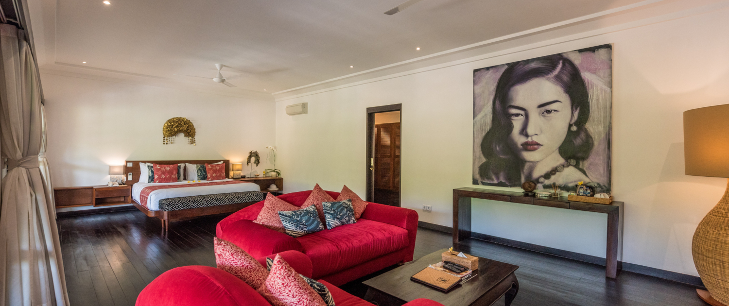 Spacious room with seating area Villa Tjitrap Seminyak Bali Spacious room with seating area Villa Tjitrap Seminyak Bali