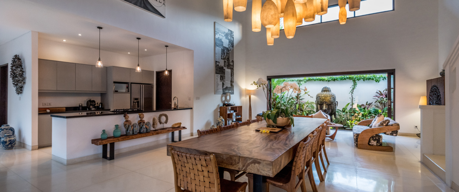 Big dining area Villa Tjitrap Seminyak Bali Big dining area Villa Tjitrap Seminyak Bali